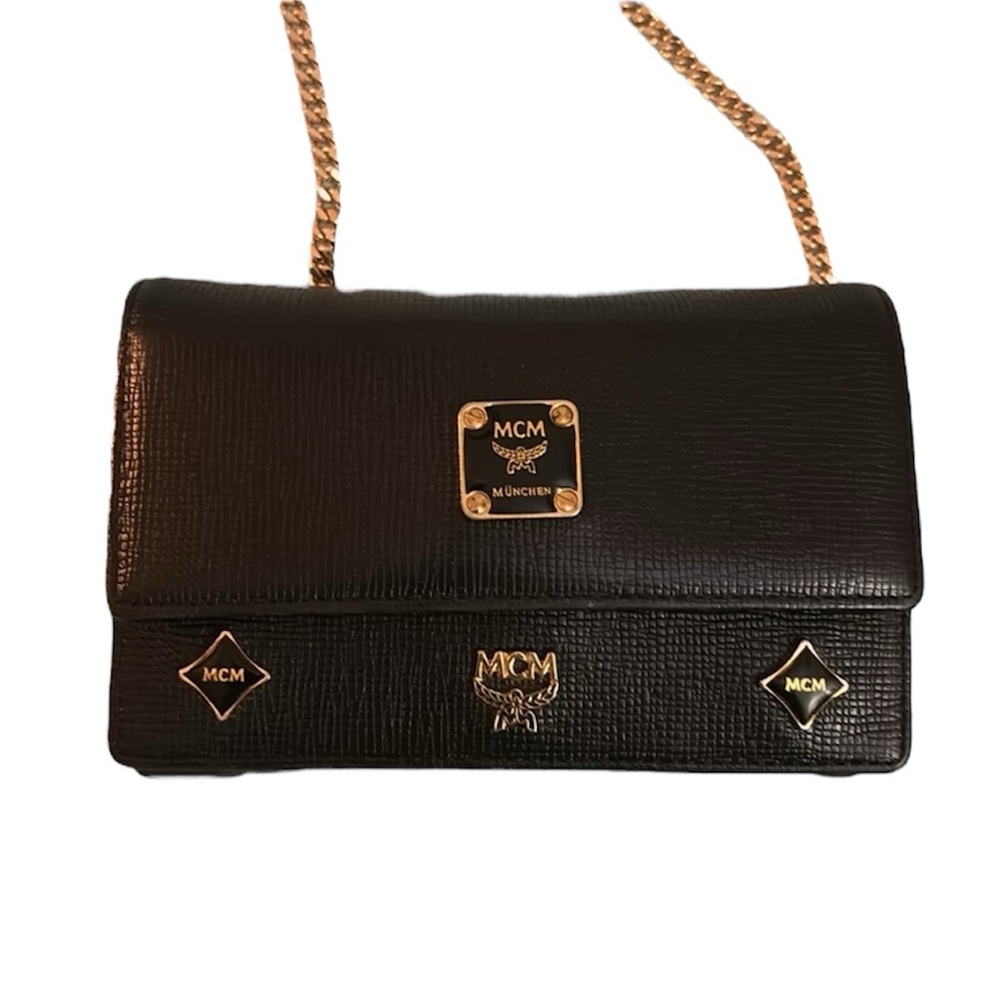 MCM Black Trifold Wallet with dustbag